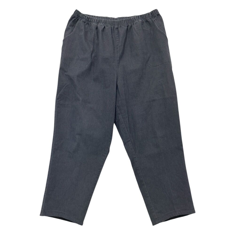 Croft & Barrow Gray Womens Pullon Pants Size 2X Short